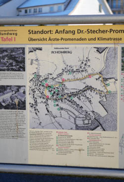 Übersichtstafel der einzelnen Stationen und Wege