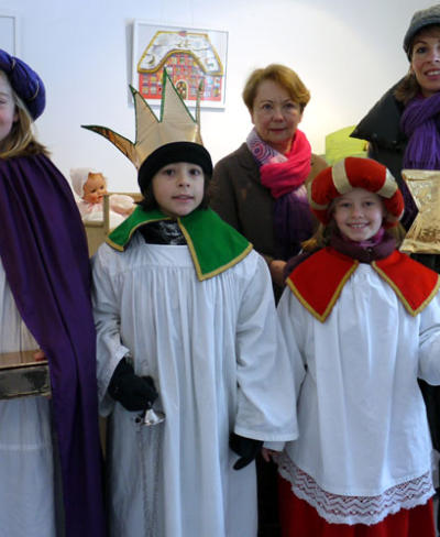 Sternsinger im Bühlerhaus (von links): Anna Bertsch, Matteo Haug, Elisabeth Aberger, Lisa Bertsch und Ursula Bertsch.