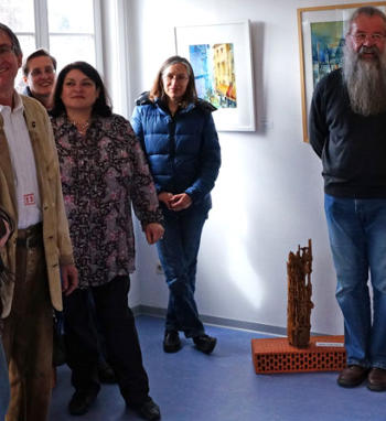 Eröffnet wurde der zweite Zyklus vom Vorsitzenden des Heimat- und Geschichtsvereins Dieter Wiedenmann (links) und Herbert Kugle (zweiter von links).